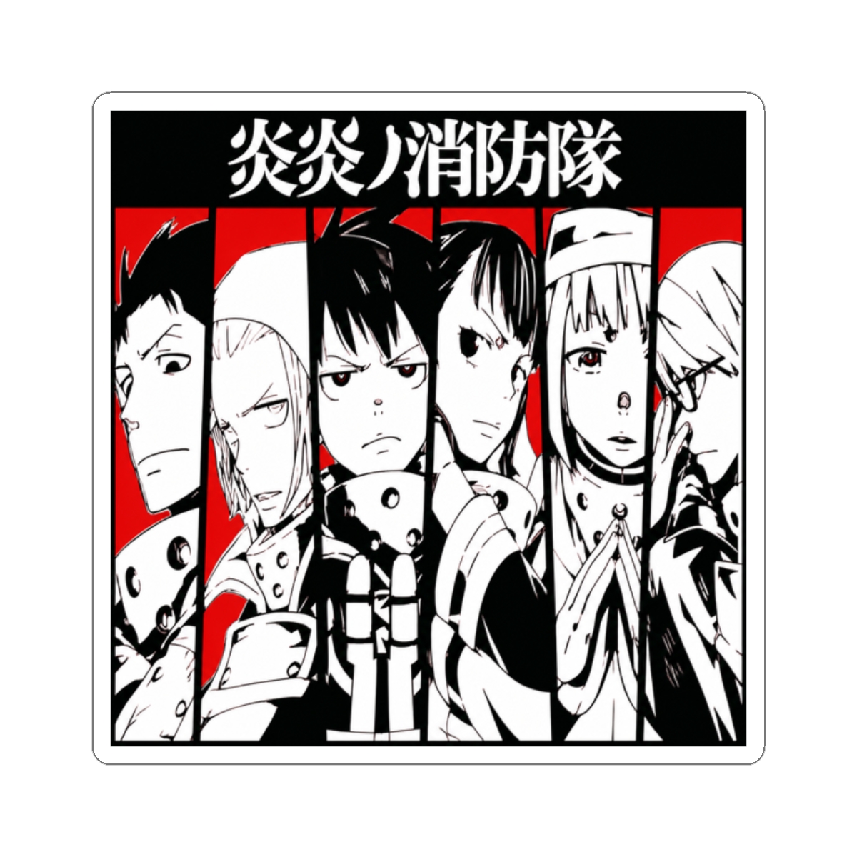 Fire Force Company 8 Sticker - alternate angle 3, merchandise