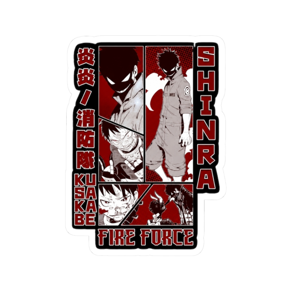 shinra fire force Sticker - alternate angle 3, merchandise