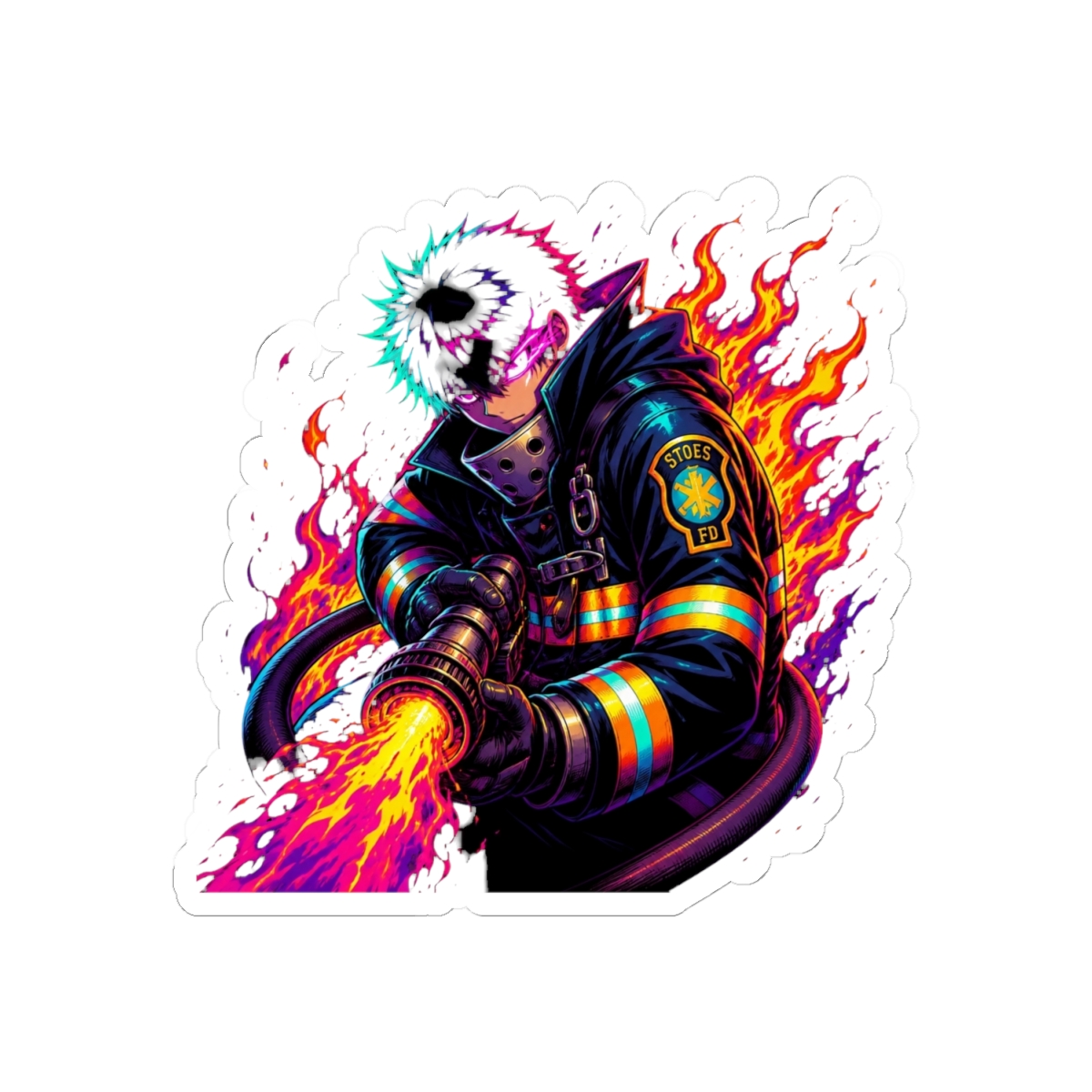 shinra kusakabe - fire force Sticker - alternate angle 1, merchandise