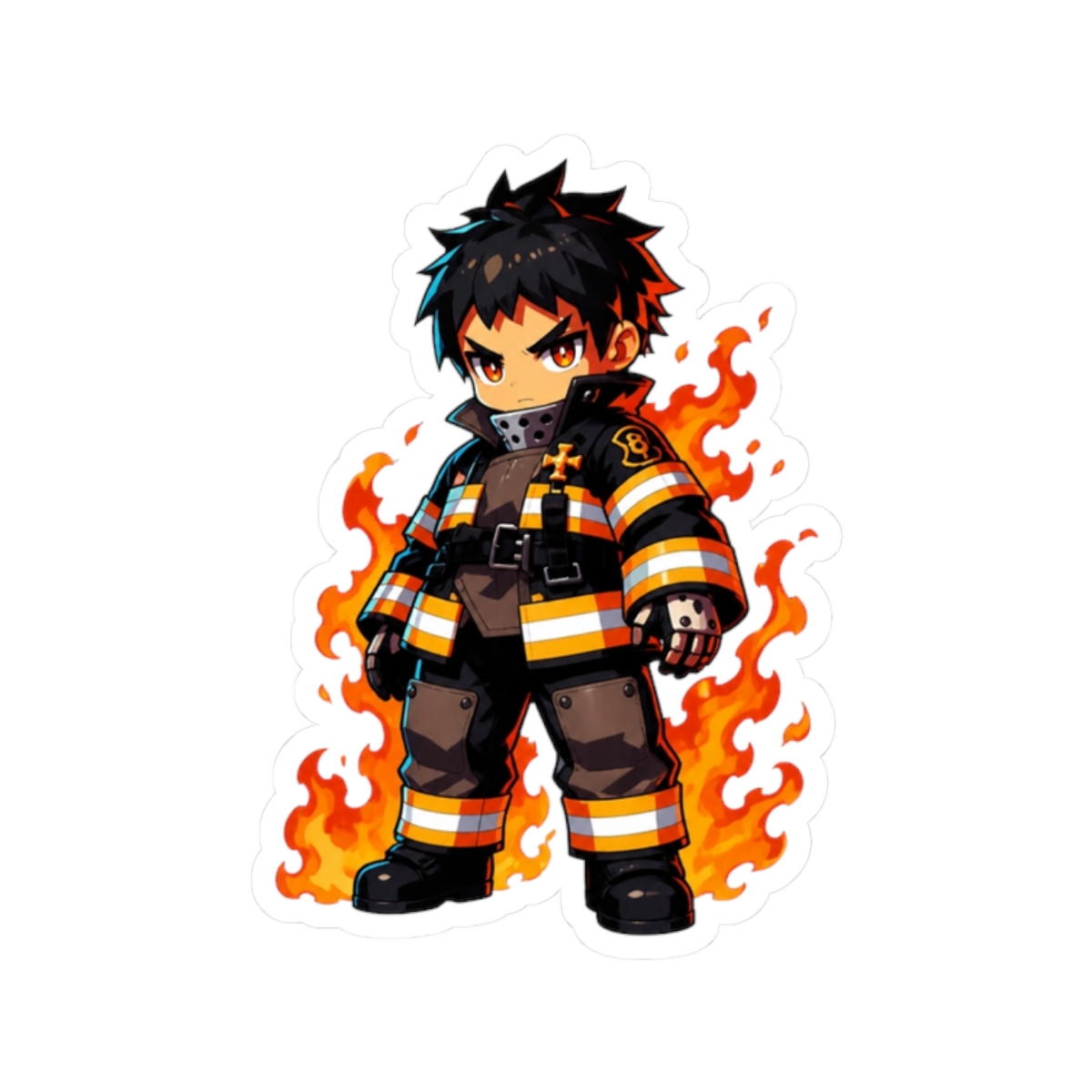 shinra kasukabe - fire force Sticker - alternate angle 3, merchandise