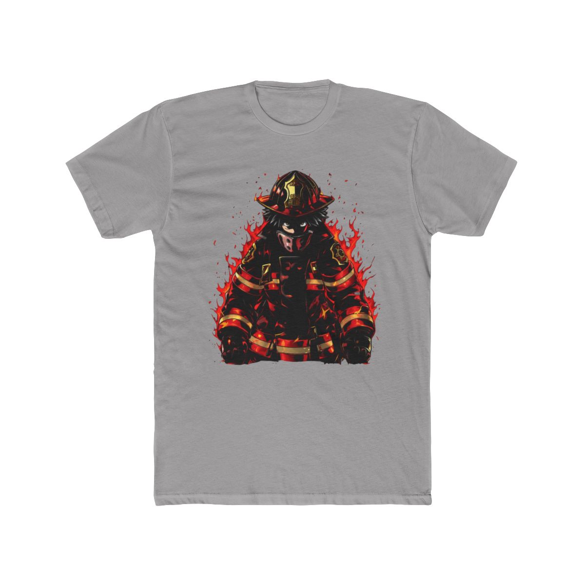 Fire Force Shinra Anime Firefighter Art T Shirt - alternate angle 2, merchandise