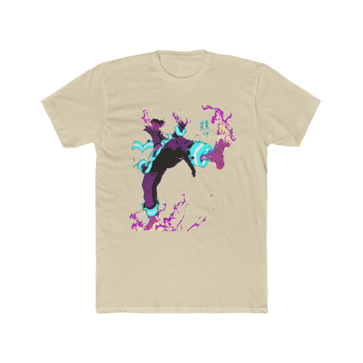 Shinra Fire Force Neon Art Print T Shirt - alternate angle 4, merchandise