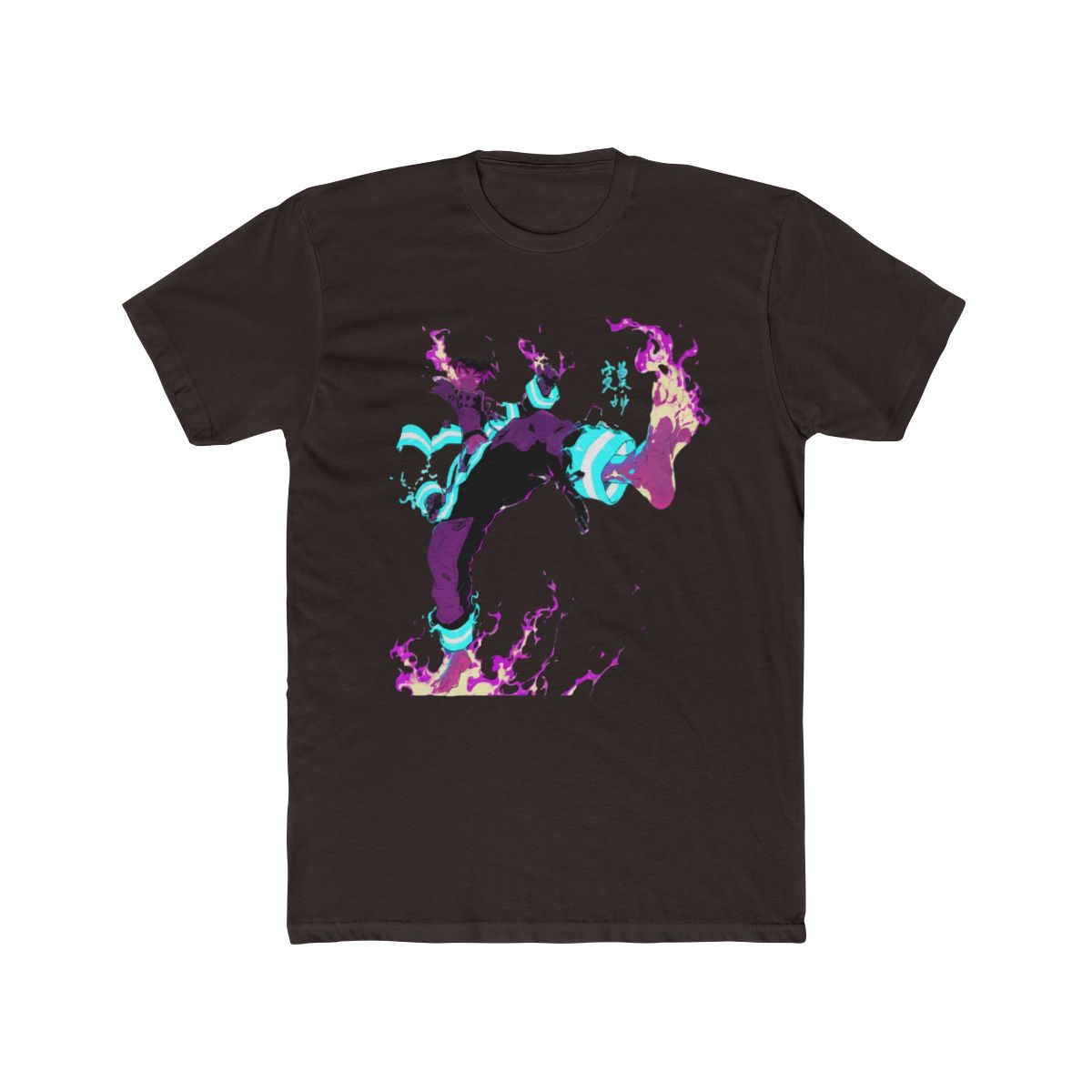Shinra Fire Force Neon Art Print T Shirt - alternate angle 3, merchandise