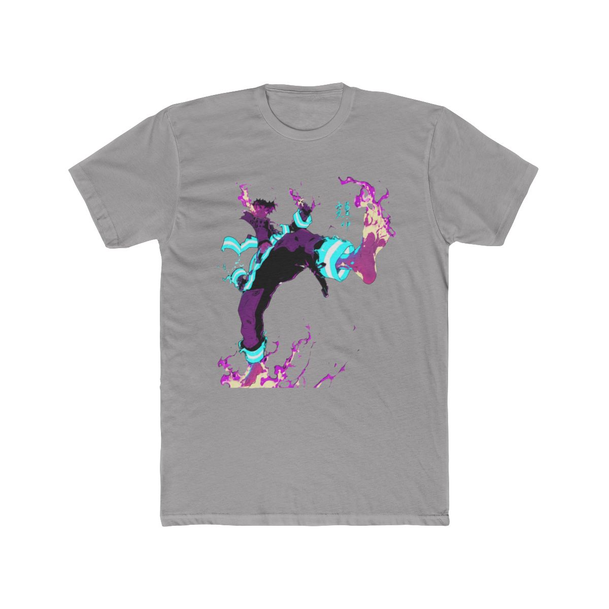 Shinra Fire Force Neon Art Print T Shirt - alternate angle 2, merchandise