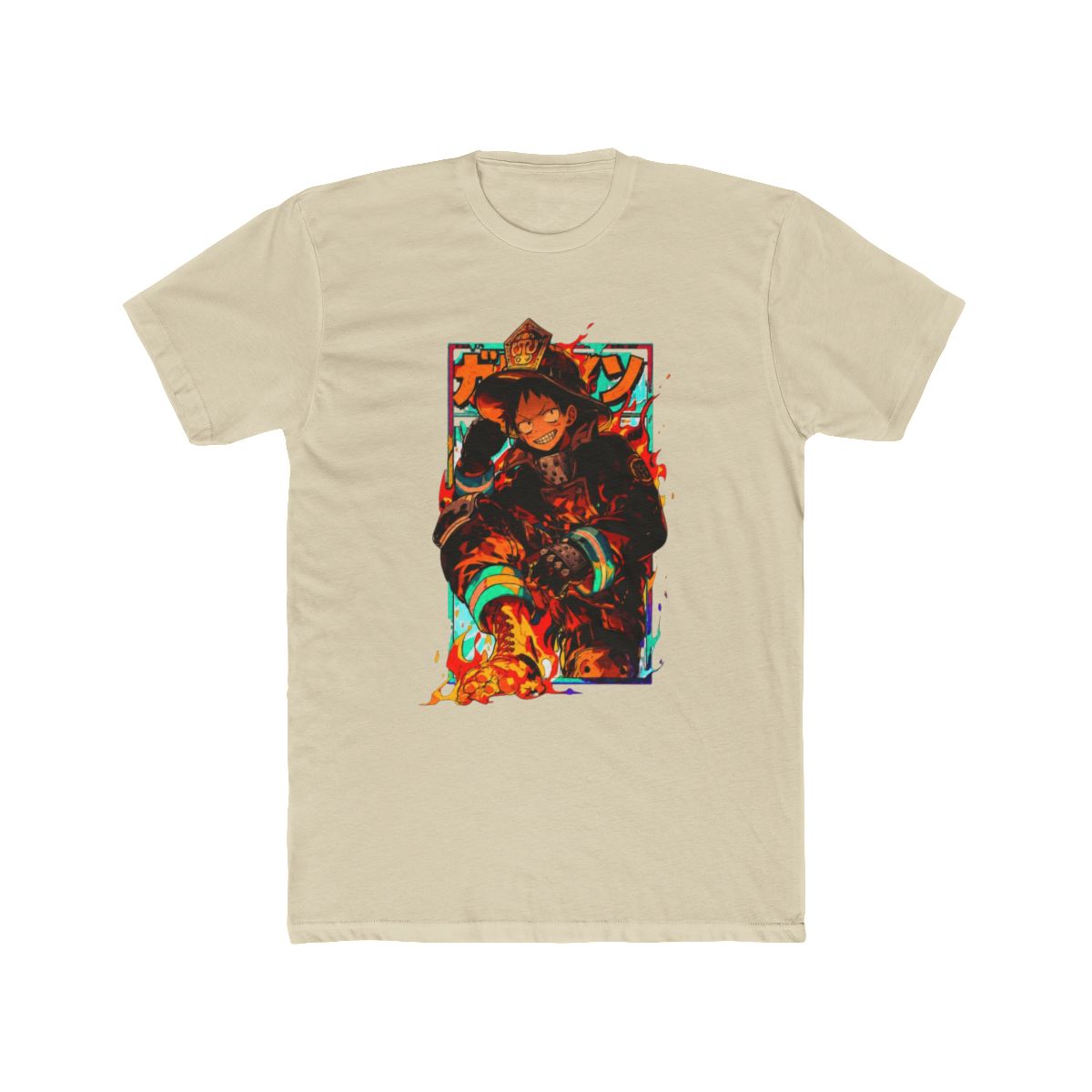 Fire Force Shinra Flame Anime Art T Shirt - alternate angle 4, merchandise