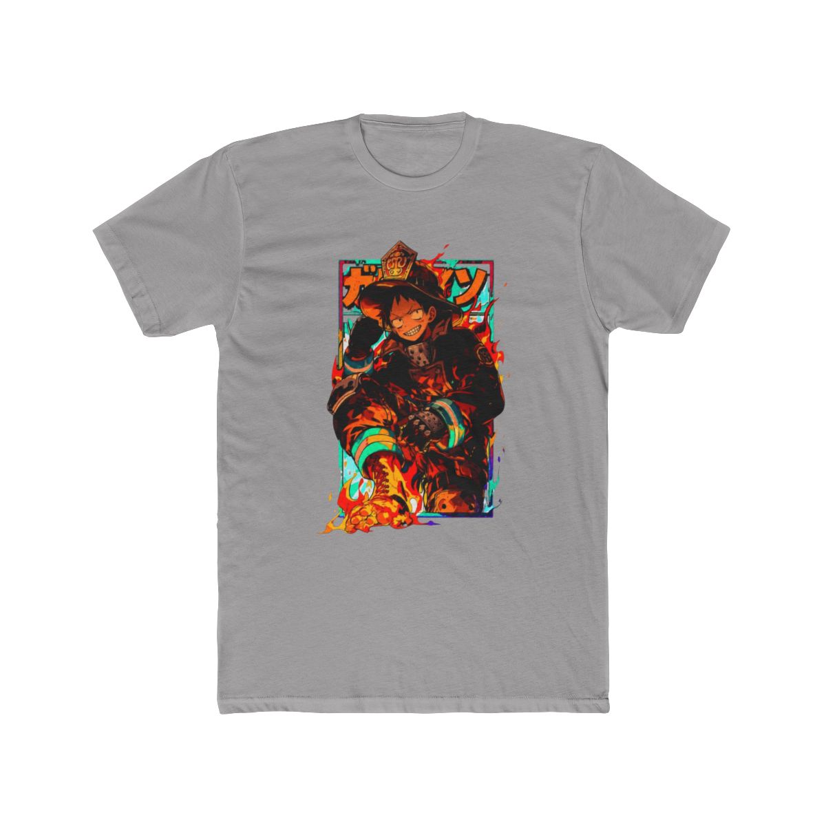 Fire Force Shinra Flame Anime Art T Shirt - alternate angle 2, merchandise