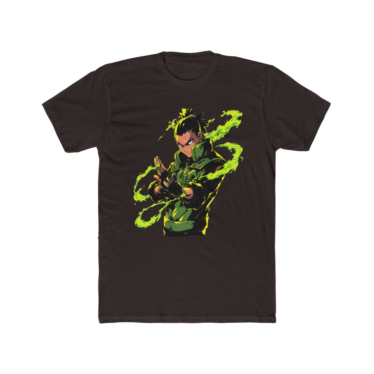 Shinra Kusakabe Green Flames Art T Shirt | Fire Force - alternate angle 3, merchandise