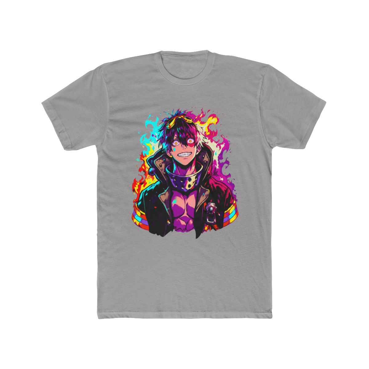 Arthur Boyle Colorful Fire Force Fan T Shirt - alternate angle 2, merchandise