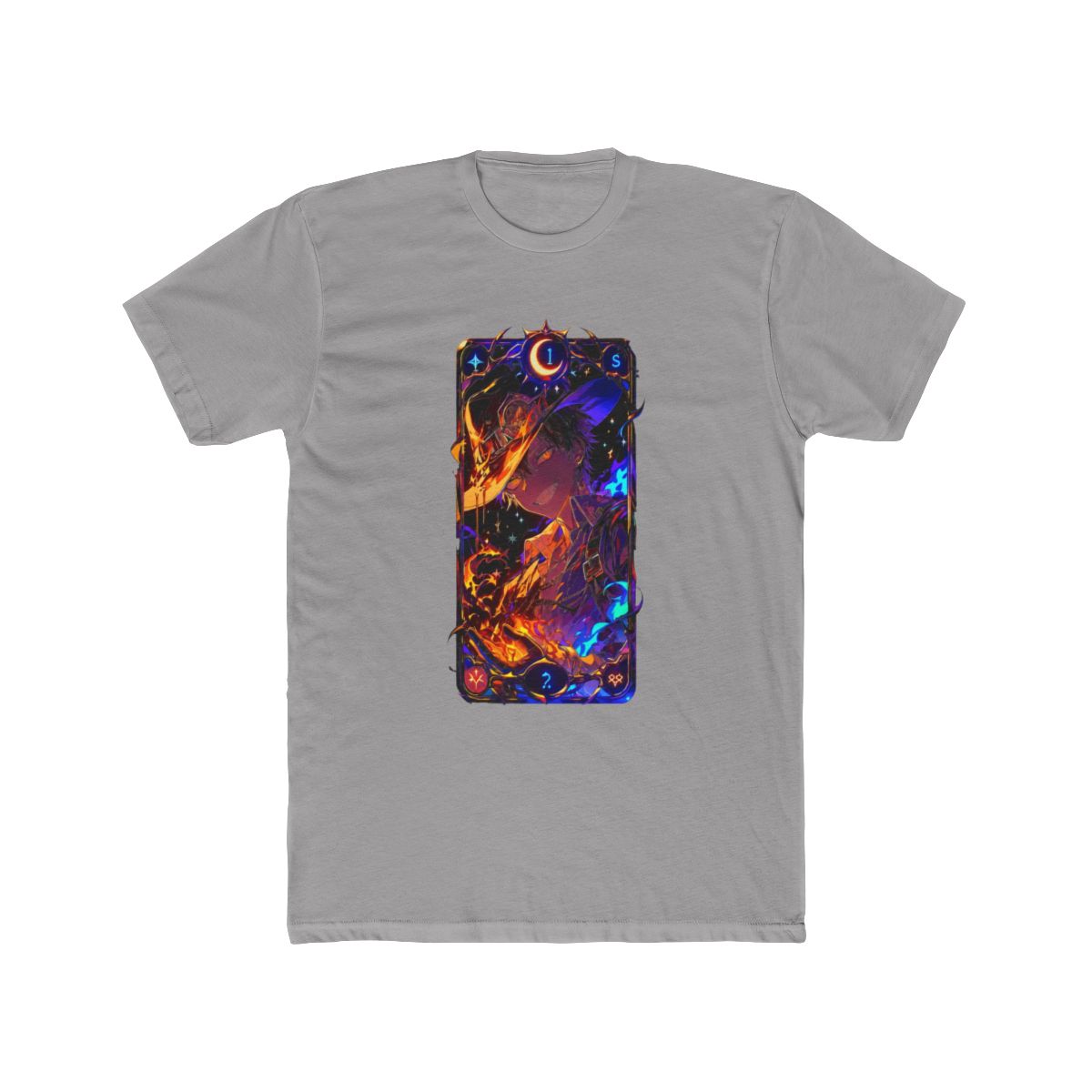 Shinra Kusakabe Fire Force Tarot Art T Shirt - alternate angle 2, merchandise