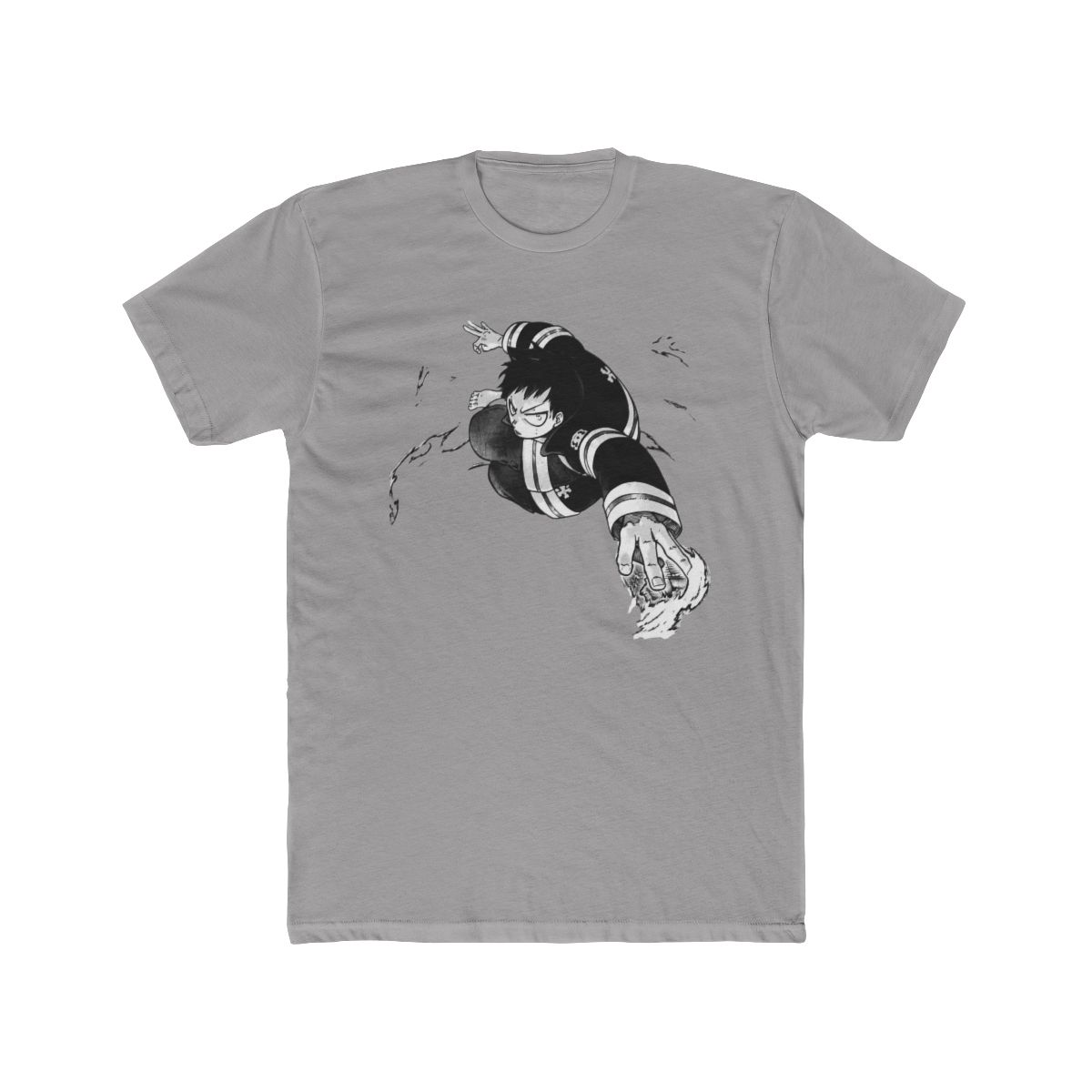 Fire Force Shinra Black & White Manga Panel T Shirt - Official T-Shirts merchandise